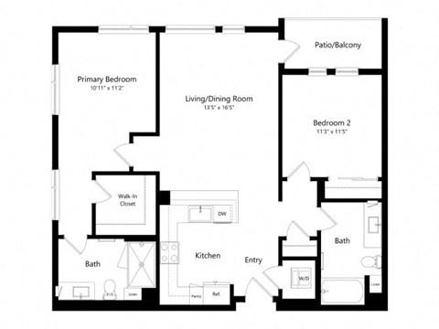 a black and white floor plan of a house